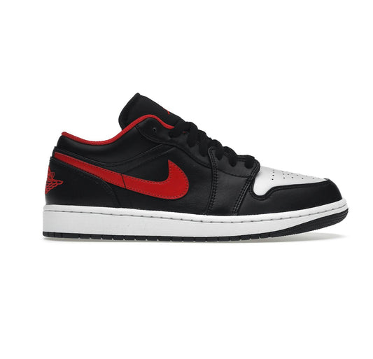Nike Men's Air Jordan 1 Low Shoes - Black / Fire Red / White