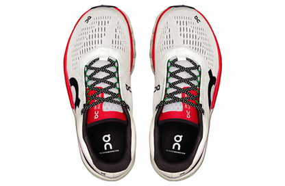 On Running Women's Cloudmonster 2 Shoes - Ivory / Red - Shopsportive