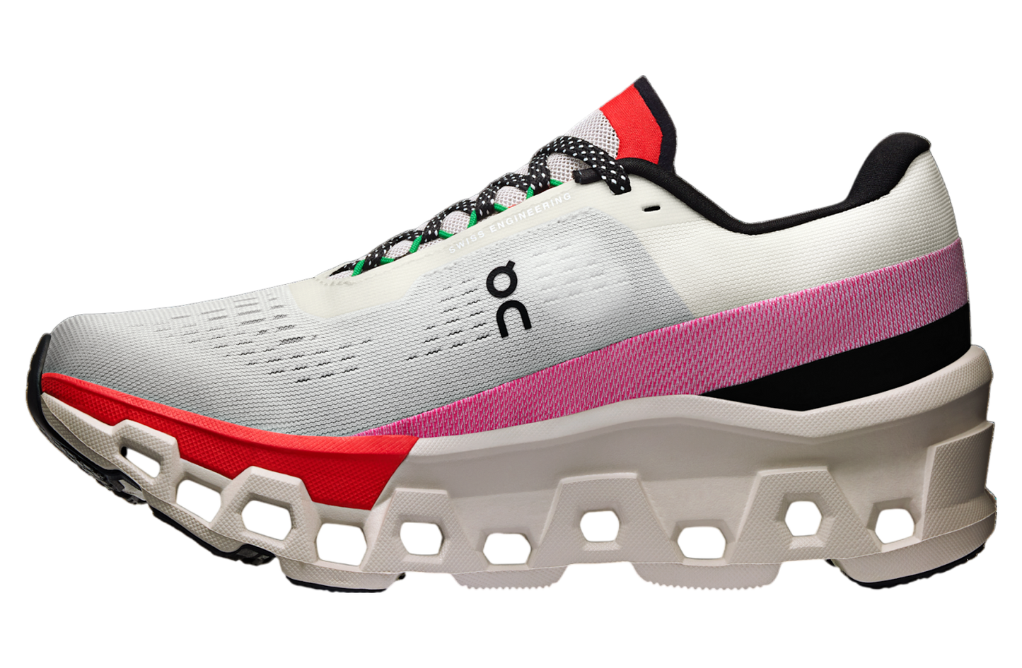 On Running Women's Cloudmonster 2 Shoes - Ivory / Red