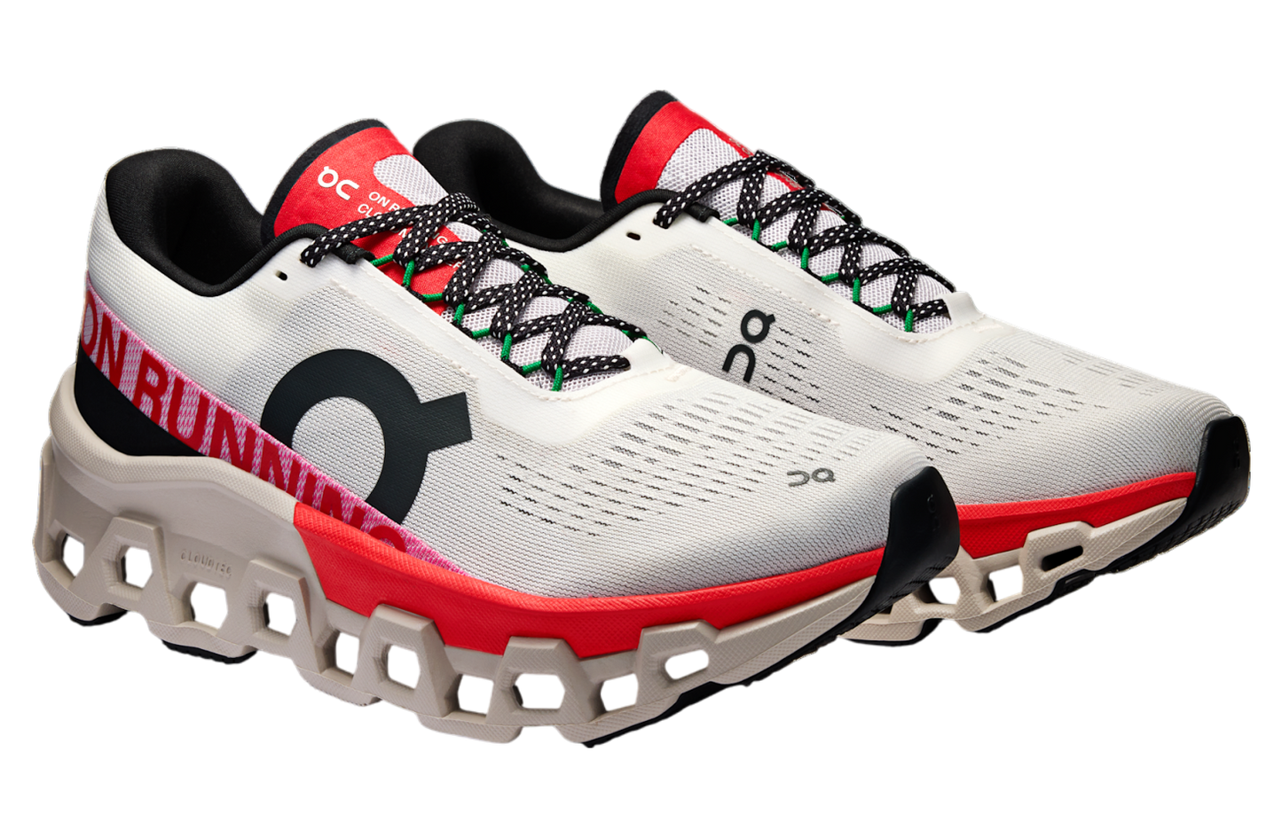 On Running Women's Cloudmonster 2 Shoes - Ivory / Red