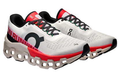 On Running Women's Cloudmonster 2 Shoes - Ivory / Red - Shopsportive