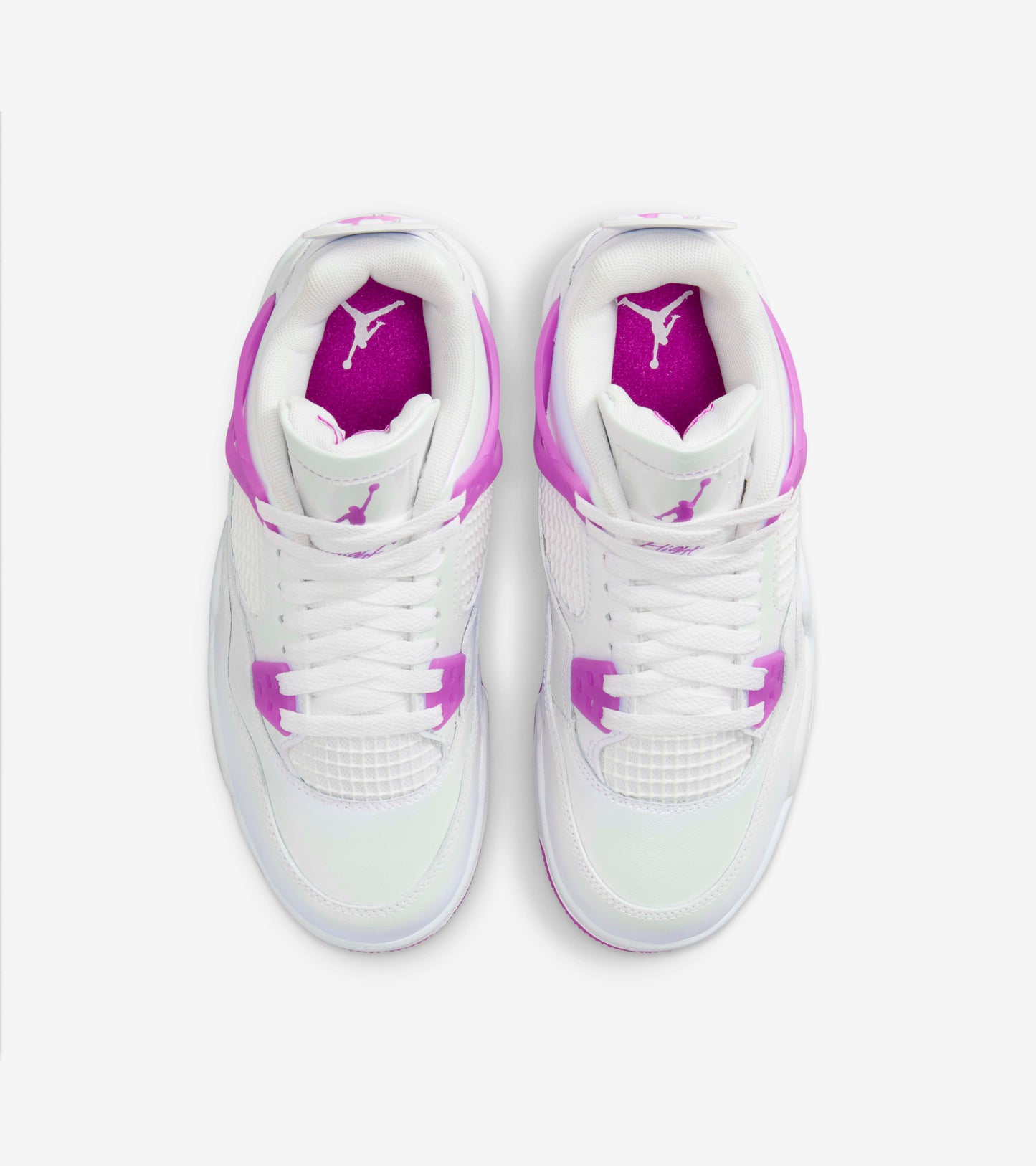 Nike Kid's Air Jordan 4 Retro GS Shoes - Hyper Violet / White