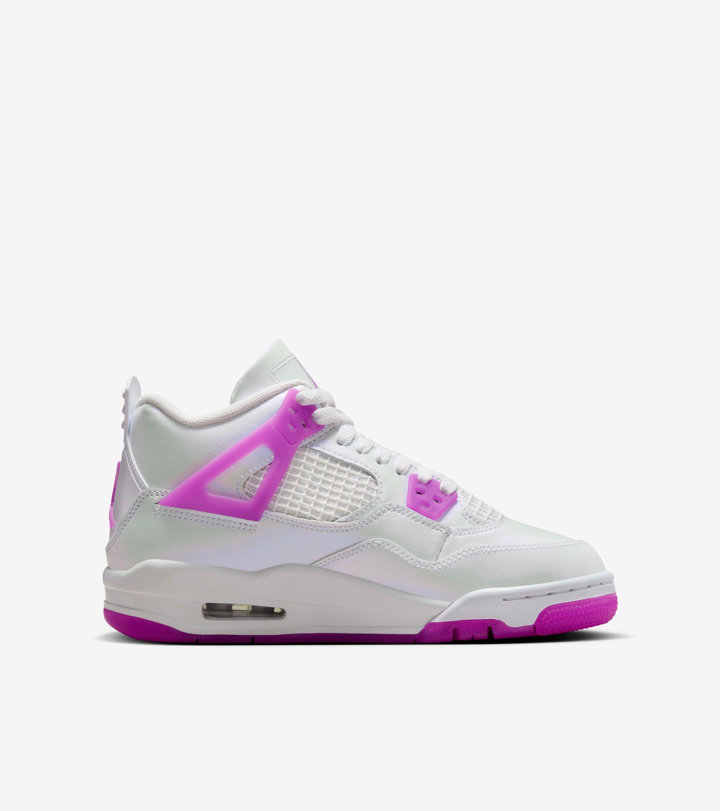 Nike Kid's Air Jordan 4 Retro GS Shoes - Hyper Violet / White