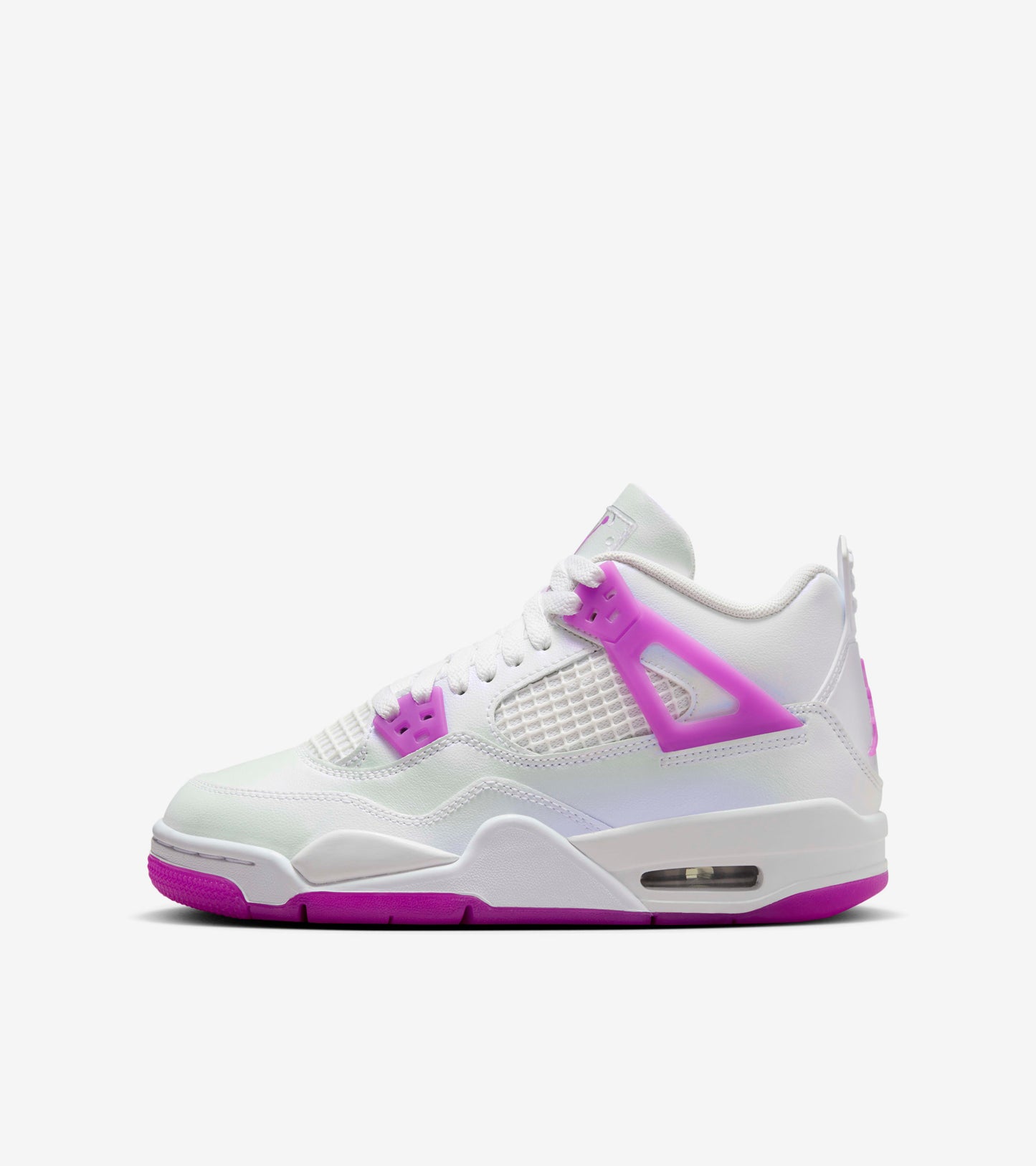 Nike Kid's Air Jordan 4 Retro GS Shoes - Hyper Violet / White