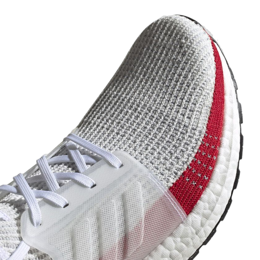 Adidas Men's Ultra Boost 19 Shoes - Cloud White / Scarlet Red