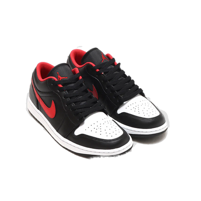 Nike Men's Air Jordan 1 Low Shoes - Black / Fire Red / White - Shopsportive