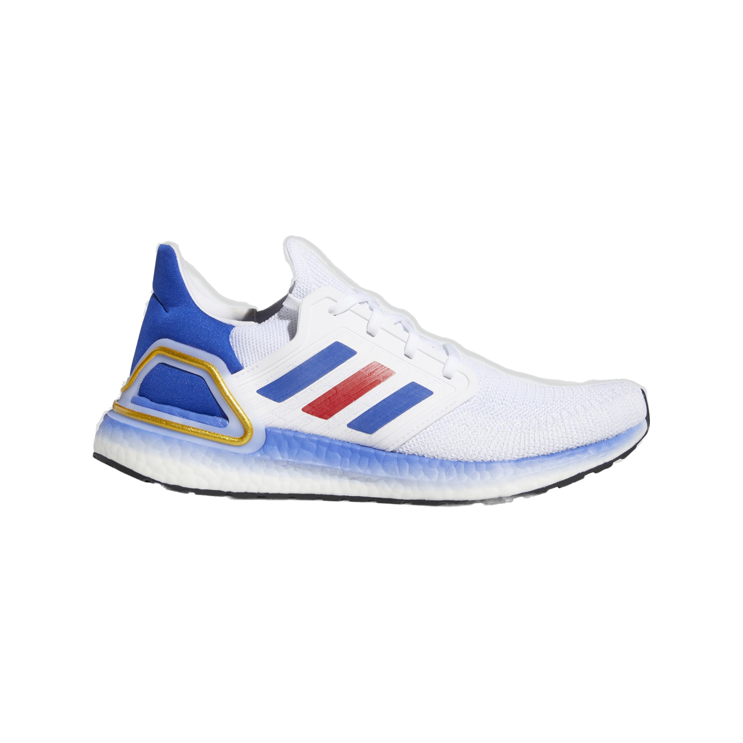 Adidas Men's Ultraboost 20 Shoes - Cloud White / Royal Blue / Scarlet