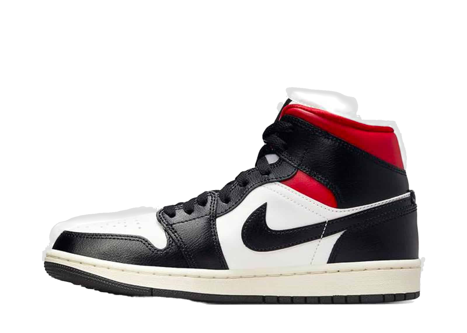 Nike Women's Air Jordan 1 Mid Shoes - Black / Gym Red / Sail / White - Shopsportive
