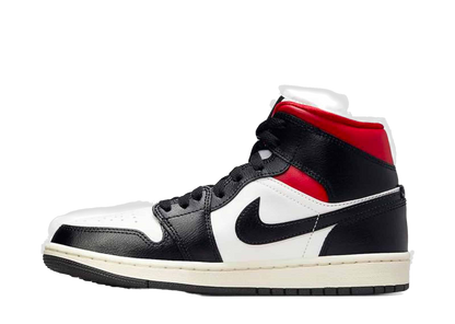 Nike Women's Air Jordan 1 Mid Shoes - Black / Gym Red / Sail / White - Shopsportive