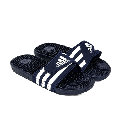 Adidas Men's Adissage Slides - Dark Blue / Cloud White / Dark Blue - Shopsportive