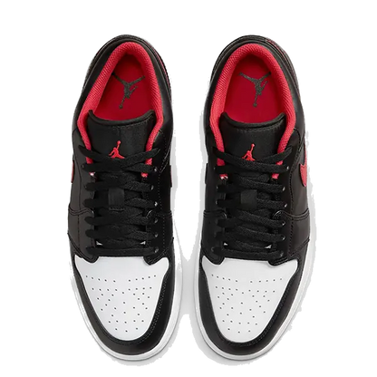 Nike Men's Air Jordan 1 Low Shoes - Black / Fire Red / White - Shopsportive