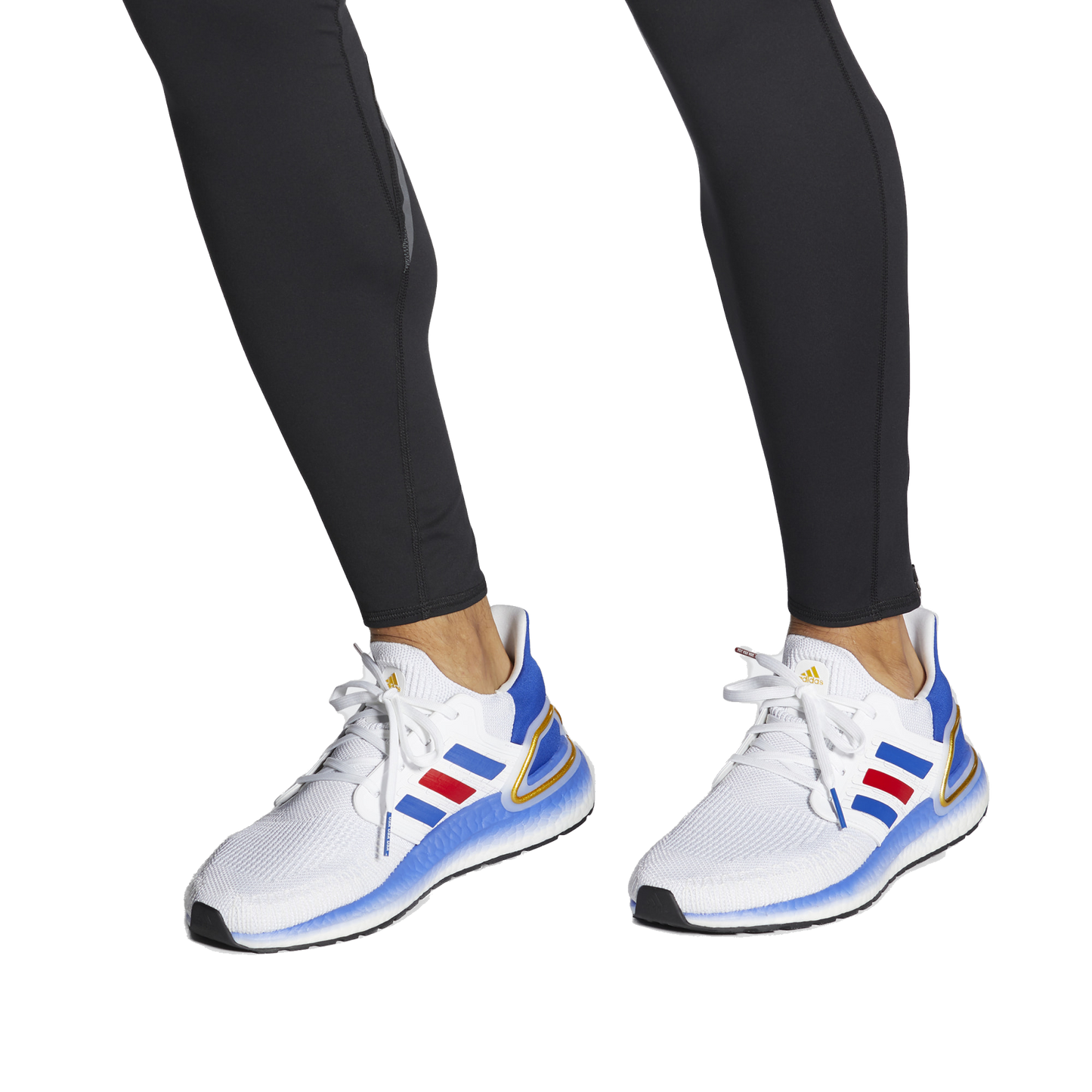 Adidas Men's Ultraboost 20 Shoes - Cloud White / Royal Blue / Scarlet