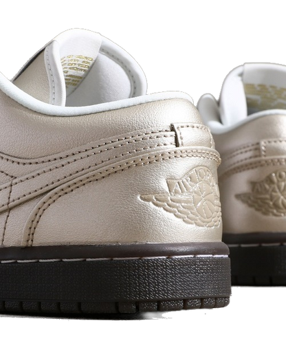 Nike Women's Jordan 1 Low Se Shoes - Metallic Zinc / Summit White / Velvet Brown - Shopsportive