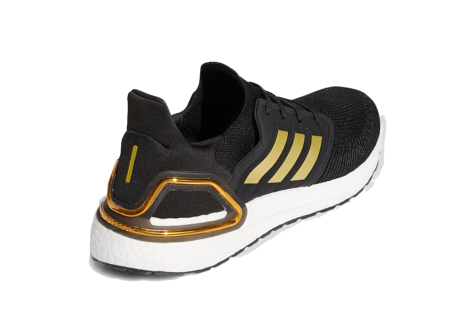 Adidas Men's Ultraboost 20 Shoes - Core Black / Gold Metallic / Solar Red