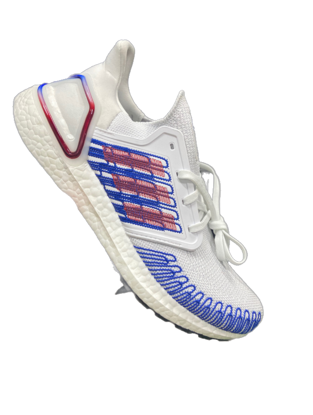 Adidas Men's Ultra Boost 20 Shoes - White / Scarlet / Team Royal Blue