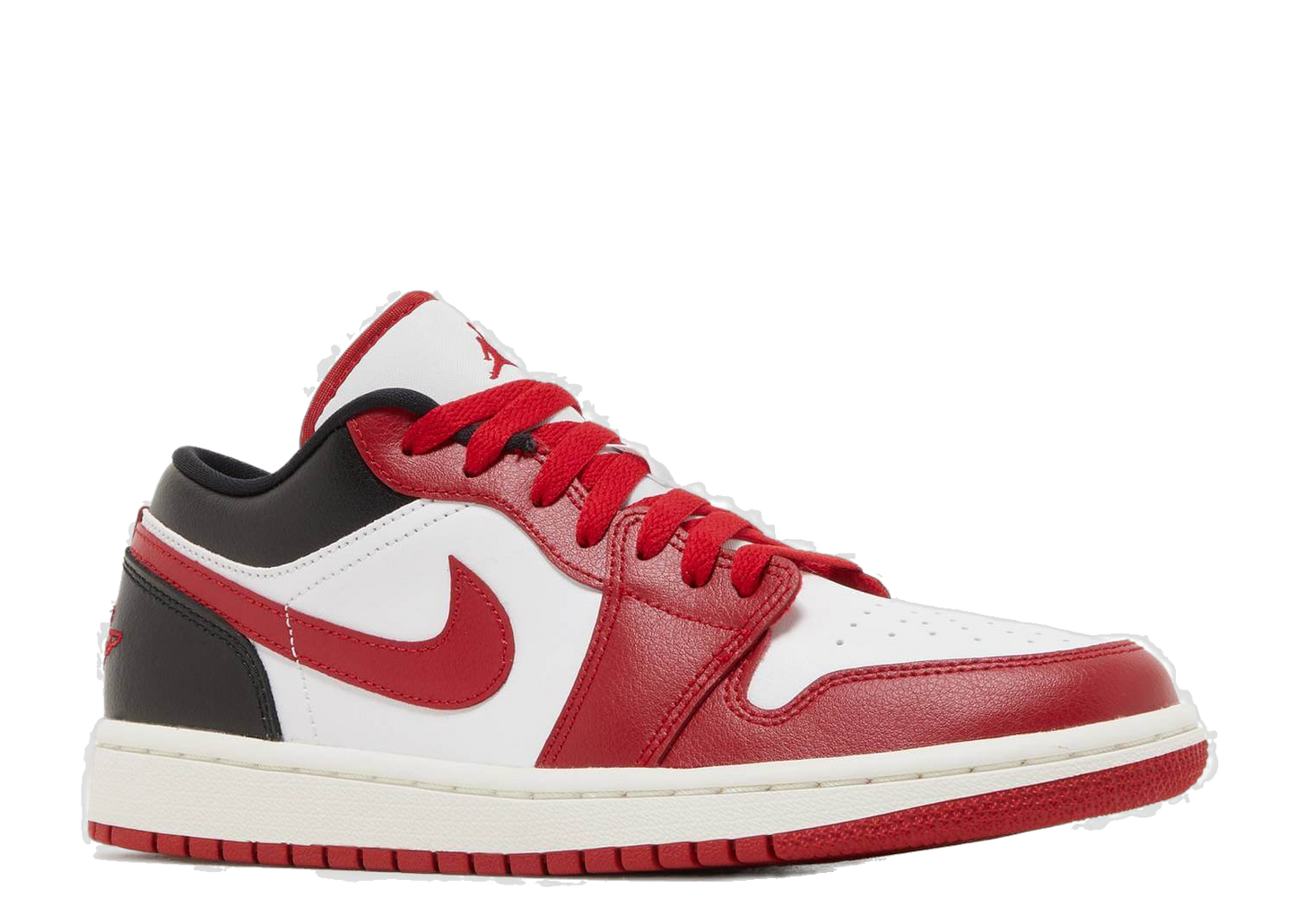 Nike Women's Air Jordan 1 Low Shoes - White / Black / Sail / Gym Red - Shopsportive