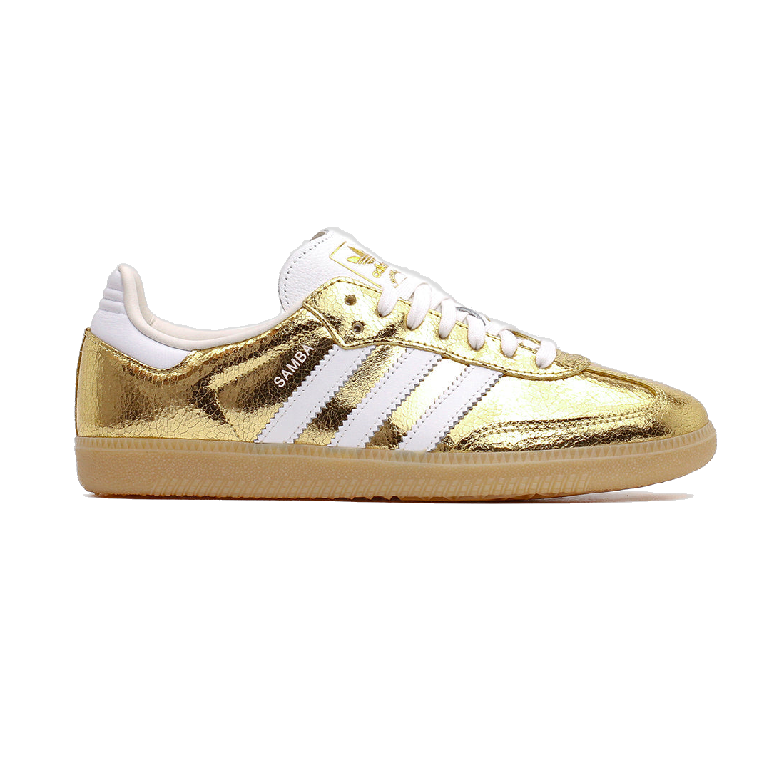 Adidas Women's Samba Og Shoes - Gold Metallic / Cloud White / Core White - Shopsportive