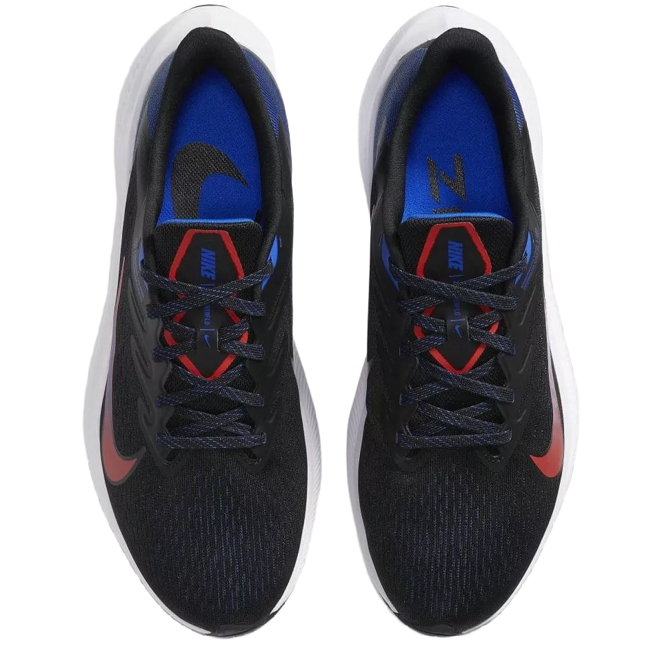Nike Men's Air Zoom Winflo 7 Shoes - Black / Racer Blue / Chile Red - Shopsportive