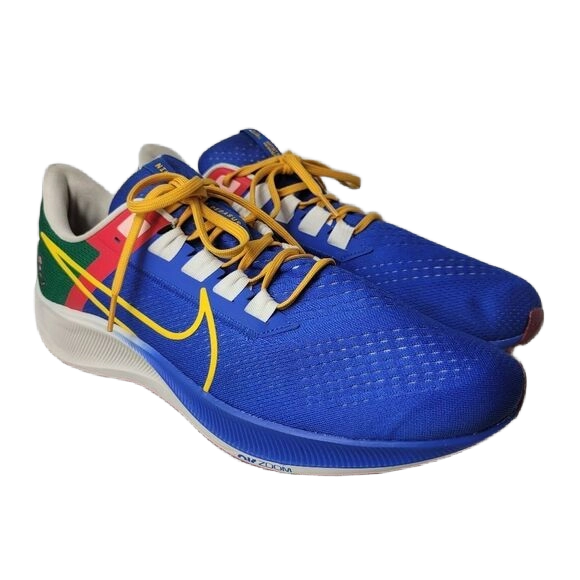 Nike Men's Air Zoom Pegasus 38 Jm Jordan Moss Shoes - Moss / Royal / Gold / Green / Red - Shopsportive