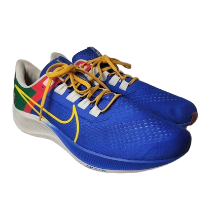 Nike Men's Air Zoom Pegasus 38 Jm Jordan Moss Shoes - Moss / Royal / Gold / Green / Red - Shopsportive