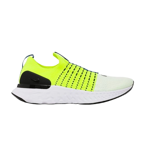 Nike Men's React Phantom Run Flyknit 2 Shoes - Volt / Black / White - Shopsportive