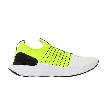 Nike Men's React Phantom Run Flyknit 2 Shoes - Volt / Black / White - Shopsportive