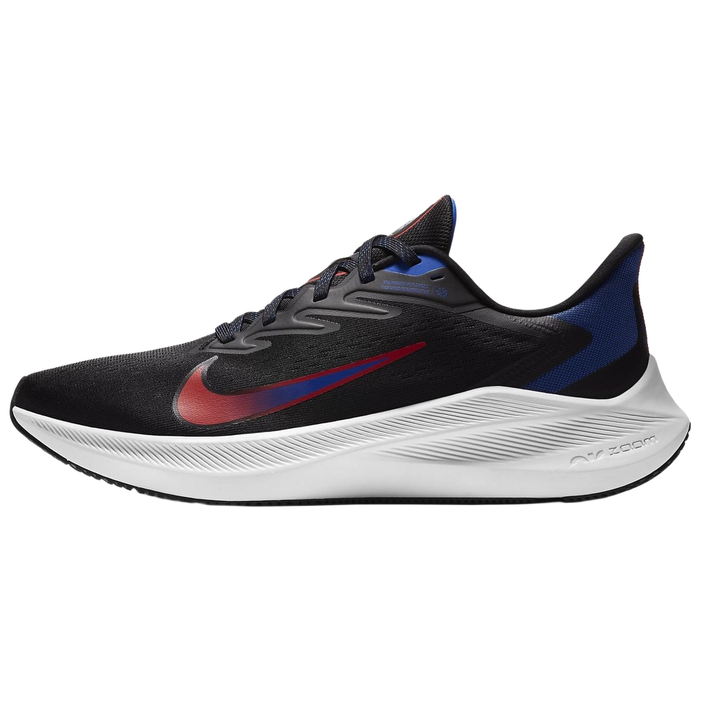 Nike Men's Air Zoom Winflo 7 Shoes - Black / Racer Blue / Chile Red - Shopsportive