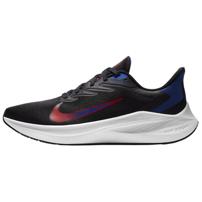 Nike Men's Air Zoom Winflo 7 Shoes - Black / Racer Blue / Chile Red - Shopsportive