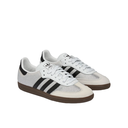 Adidas Women's Samba Og Rhinestone Shoes - Crystal White / Core White / Silver Metallic - Shopsportive