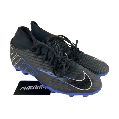 Nike Men's Mercurial Superfly 9 Club Mg Shoes - Black / Hyper Royal / Chrome - Shopsportive