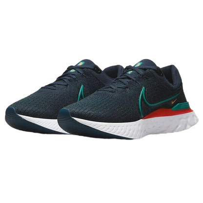 Nike Men's React Infinity Run Flyknit 3 Shoes - Obsidian / White / Light Crimson / Bright Spruce - Shopsportive