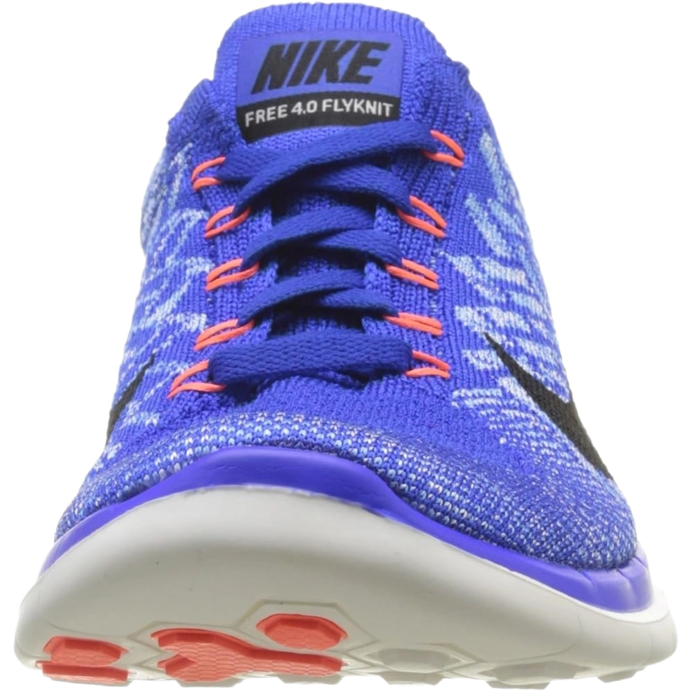 Nike Women's Free 4.0 Flyknit Shoes - Racer Blue / Black / University Blue / Hyper Orange - Shopsportive