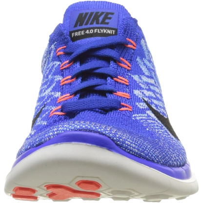 Nike Women's Free 4.0 Flyknit Shoes - Racer Blue / Black / University Blue / Hyper Orange - Shopsportive