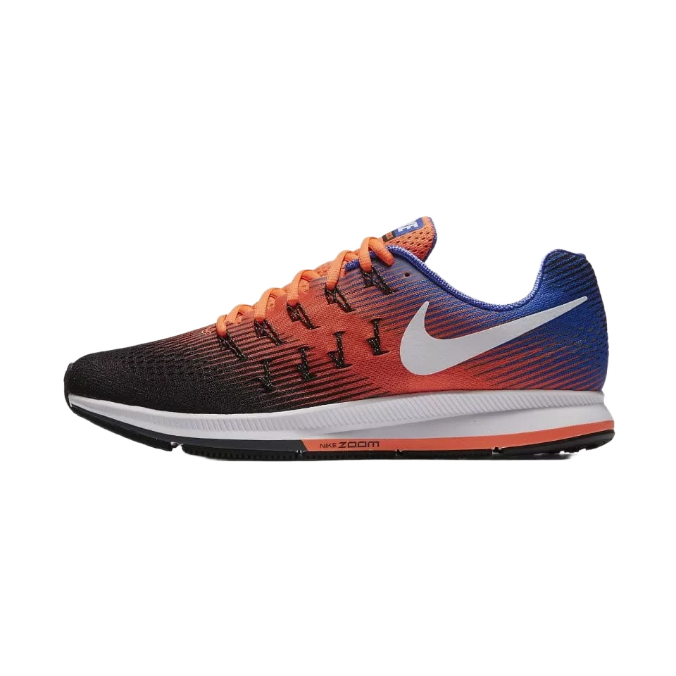 Nike Men's Air Zoom Pegasus 33 Shoes - Black / Hyper Orange / Blue - Shopsportive