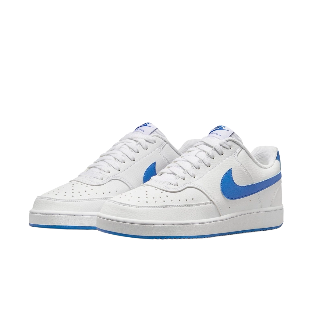 Nike Men's Court Vision Low Shoes - White / Royal Blue - Shopsportive
