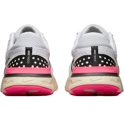 Nike Men's React Infinity Run Flyknit 3 Shoes - White / Pearl White / Hyper Pink / Black - Shopsportive
