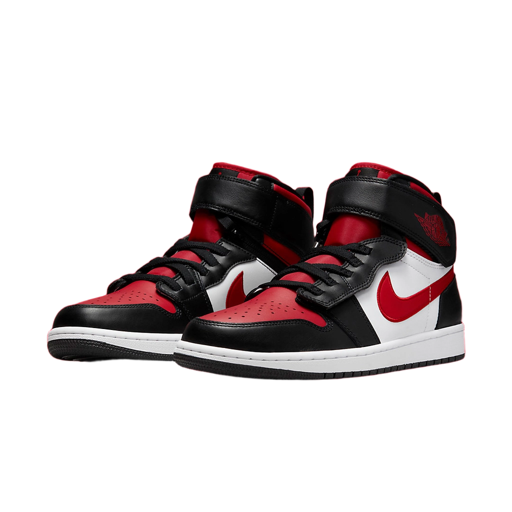 Nike Men's Jordan 1 High Flyease Shoes - Black / White / Fire Red - Shopsportive