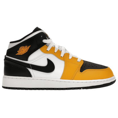 Nike Kids' Air Jordan 1 Mid Shoes - Yellow Ochre / Black / White - Shopsportive
