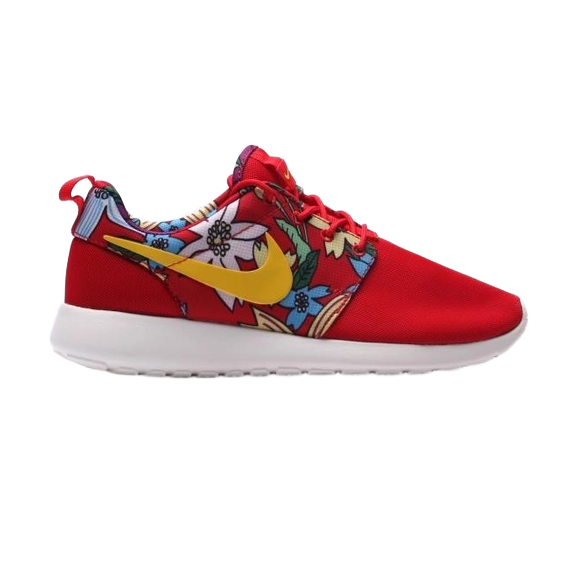 Nike Women's Roshe One Print 'Aloha Pack' Shoes - University Red / Tour Yellow / Sail - Shopsportive