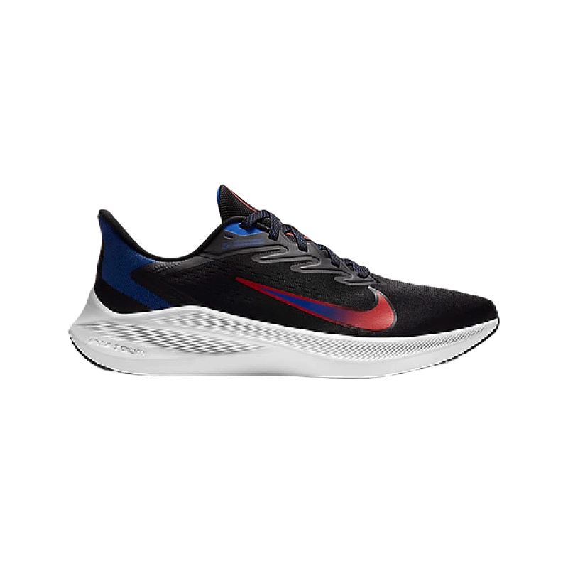 Nike Men's Air Zoom Winflo 7 Shoes - Black / Racer Blue / Chile Red - Shopsportive