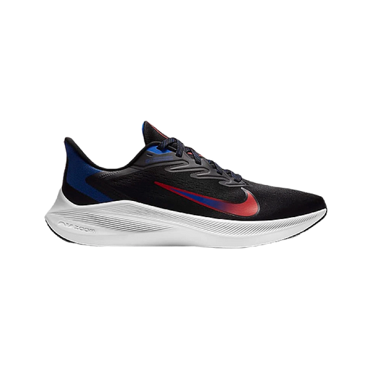 Nike Men's Air Zoom Winflo 7 Shoes - Black / Racer Blue / Chile Red - Shopsportive