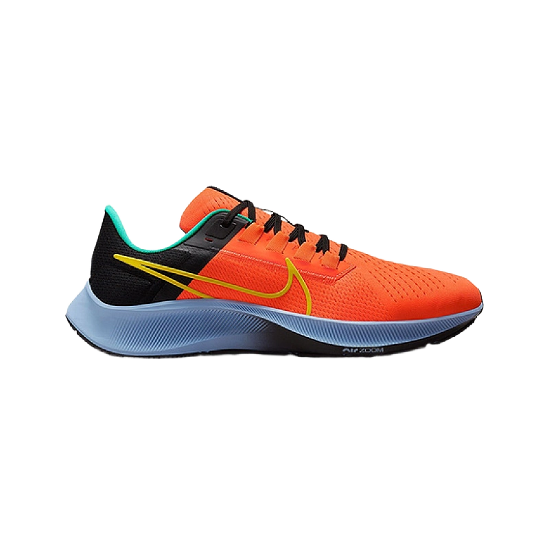 Nike Men's Air Zoom Pegasus 38 Unity Shoes - Hyper Crimson / Black / Aluminum / Strike Yellow - Shopsportive