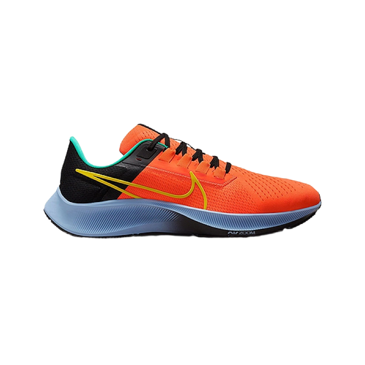 Nike Men's Air Zoom Pegasus 38 Unity Shoes - Hyper Crimson / Black / Aluminum / Strike Yellow - Shopsportive