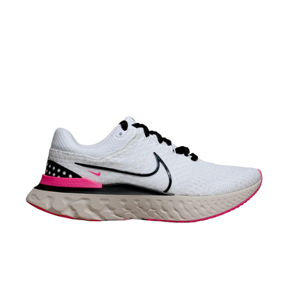 Nike Men's React Infinity Run Flyknit 3 Shoes - White / Pearl White / Hyper Pink / Black - Shopsportive