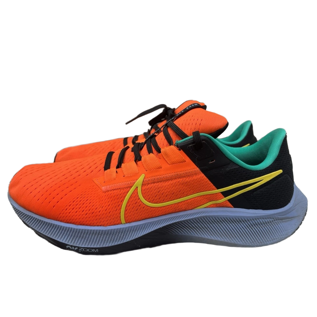 Nike Men's Air Zoom Pegasus 38 Unity Shoes - Hyper Crimson / Black / Aluminum / Strike Yellow - Shopsportive