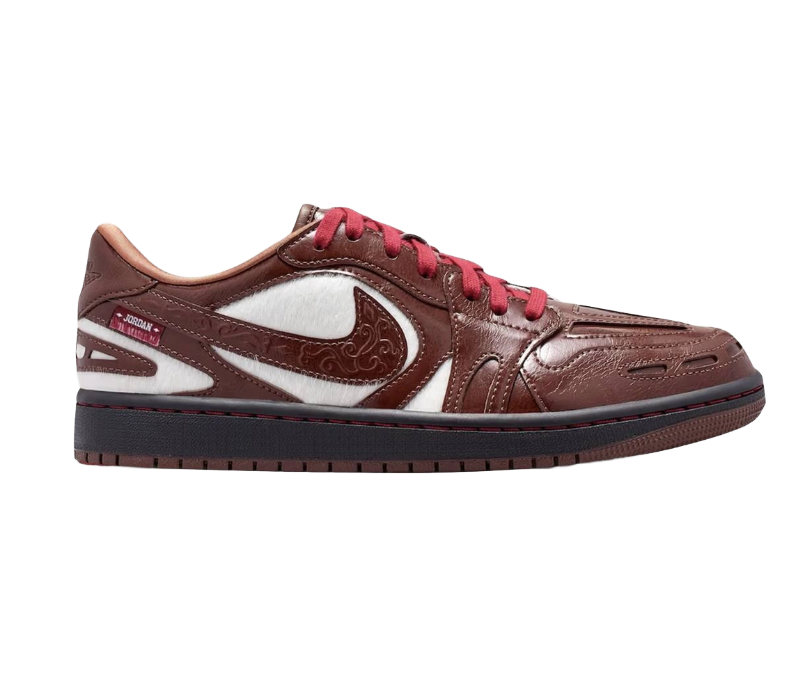 Nike Women's Air Jordan 1 Low Method Of Make V3 Year Of The Horse Shoes - Light Chocolate / Black / Dusty Peach / Sail / Team Crimson - Shopsportive