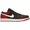 Nike Men's Air Jordan 1 Low Alternate Bred Toe Shoes - Black / Gym Red / White - Shopsportive