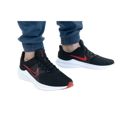 Nike Men's Downshifter 11 Shoes - Black / University Red / White / Dark Smoke Grey - Shopsportive