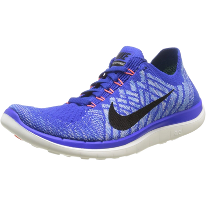 Nike Women's Free 4.0 Flyknit Shoes - Racer Blue / Black / University Blue / Hyper Orange - Shopsportive