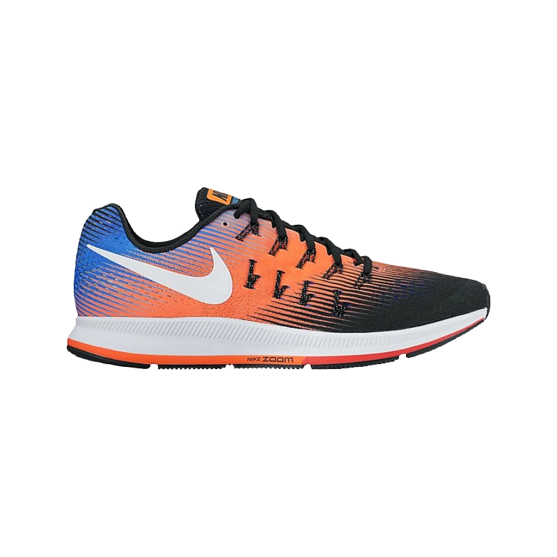 Nike Men's Air Zoom Pegasus 33 Shoes - Black / Hyper Orange / Blue - Shopsportive